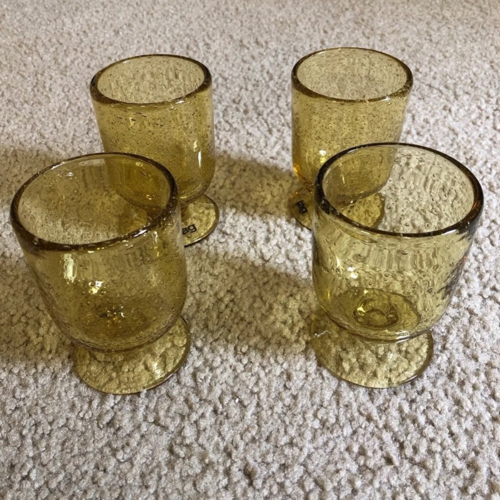 Set of 4 Golden Candle Holders